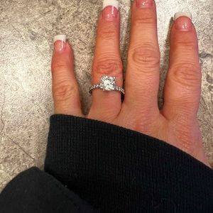 **SOLD** 2ct Moissanite Round Solitaire